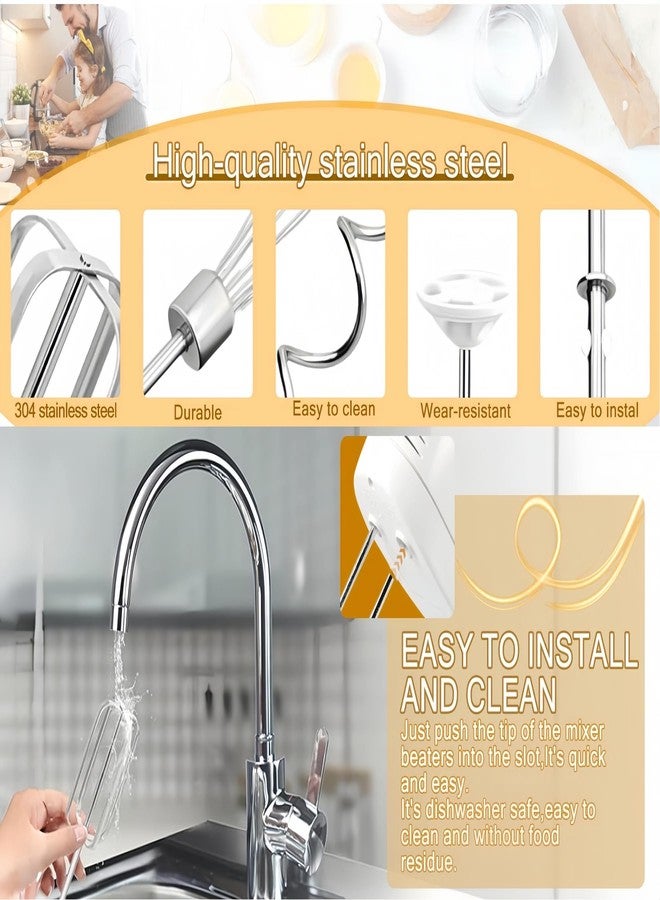Axyuada 6-Pack Hand Mixer Attachments - Compatible with Hamilton Beach 62632R, 62682RZ, 62692, 62695V, 64699 - Includes Beaters, Dough Hooks, Whisk & Blending Rods - Durable Replacement Mixer Accessories - Image 5